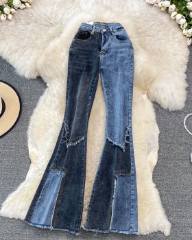 Slim speaker jeans retro long pants for women