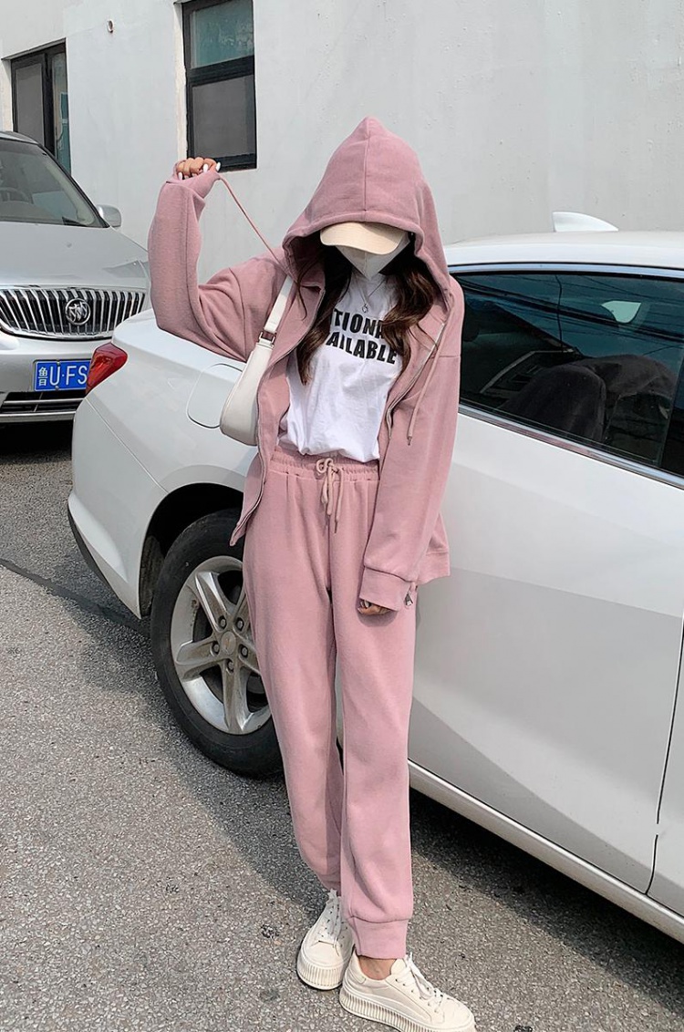 Fashion long pants autumn and winter hoodie a set