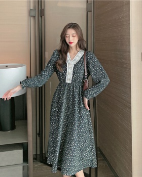 Floral long dress spring and autumn dress for women
