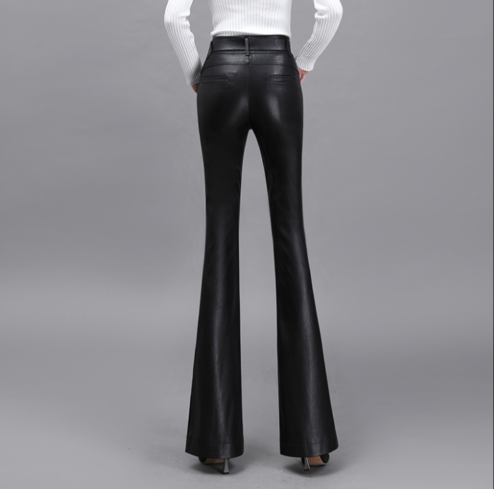 Slim high waist pants plus velvet flare pants