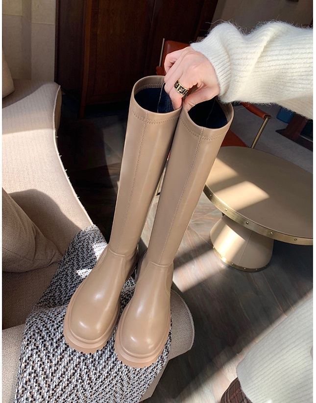 Thick crust boots round thigh boots for women