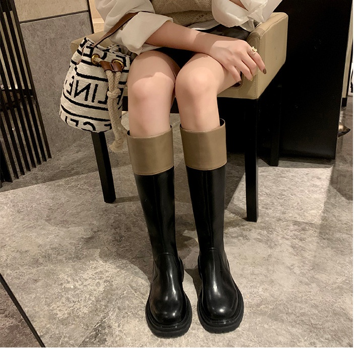 Autumn and winter round thick boots for women