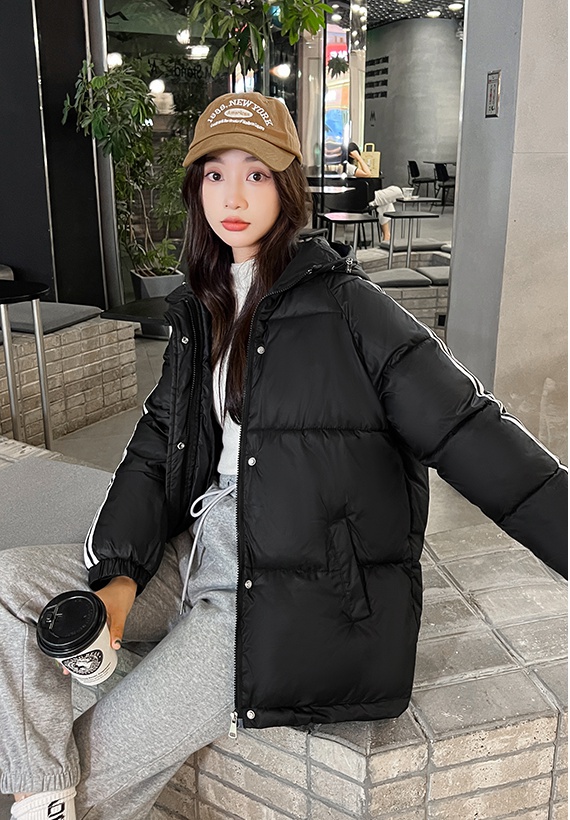 Korean style short down coat thick college style coat