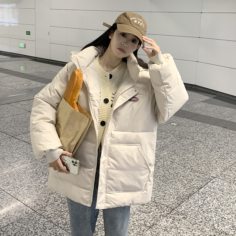 Student winter coat Korean style loose cotton coat for women