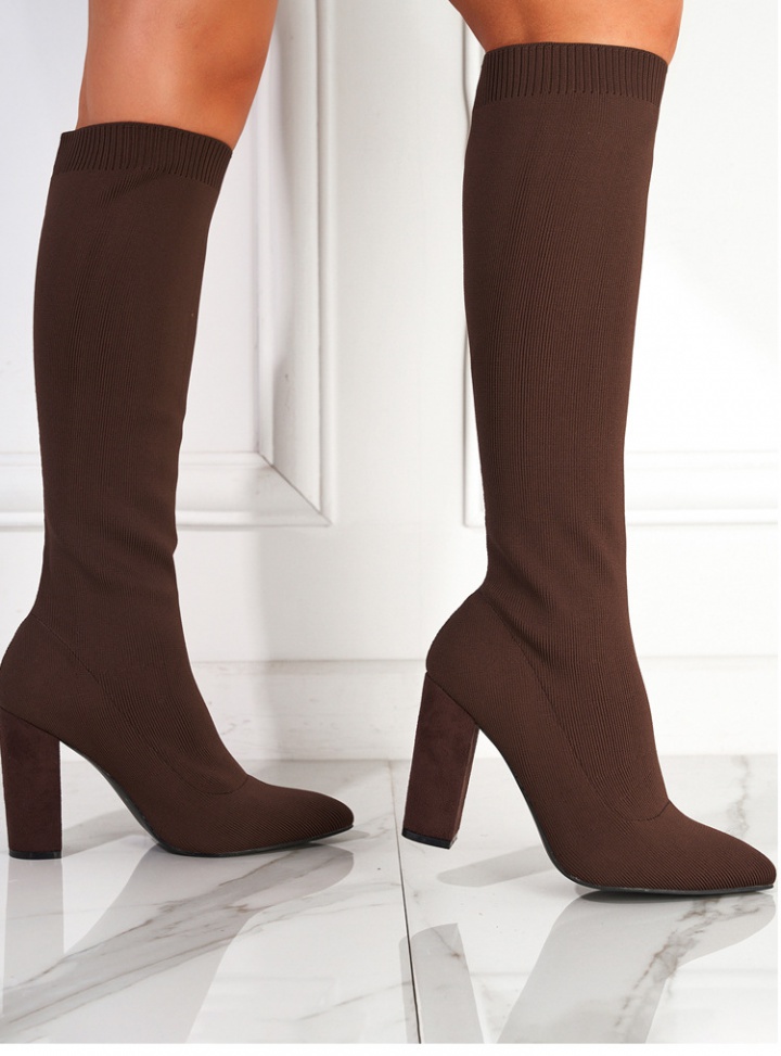Thick women's boots elasticity thigh boots for women