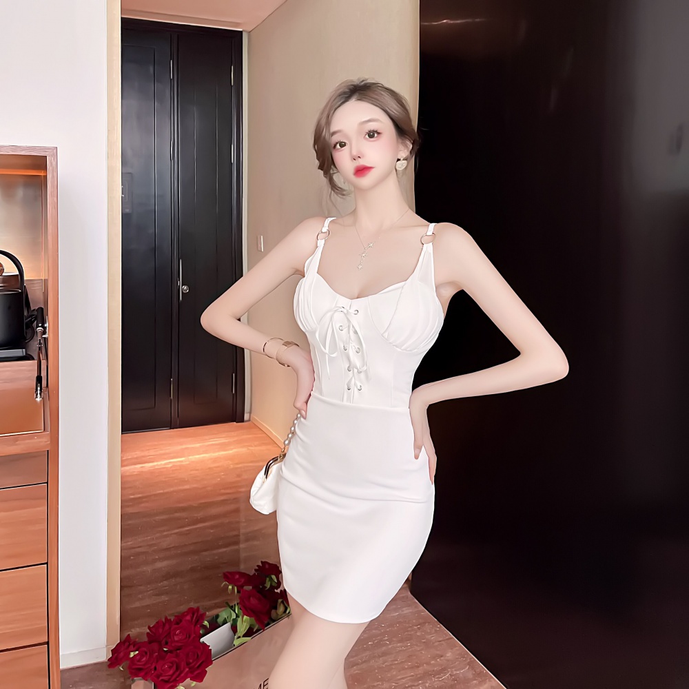 Sexy package hip bandage decoration sling dress