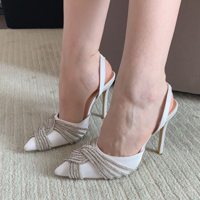 Low high-heeled autumn sandals banquet European style shoes