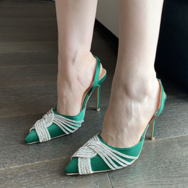 Low high-heeled autumn sandals banquet European style shoes