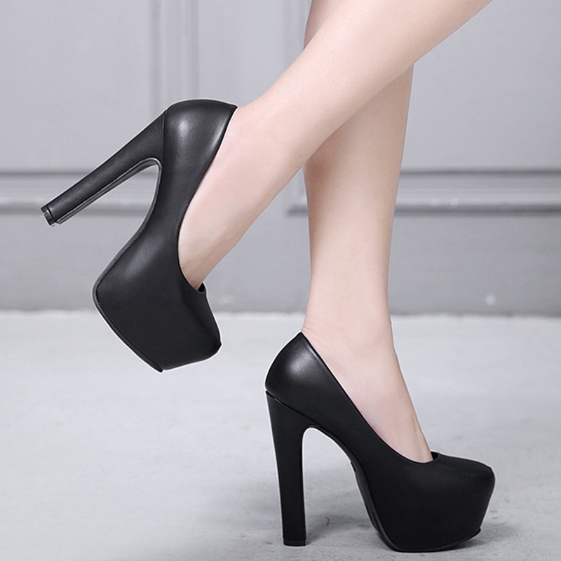 Fine-root large yard high-heeled shoes for women