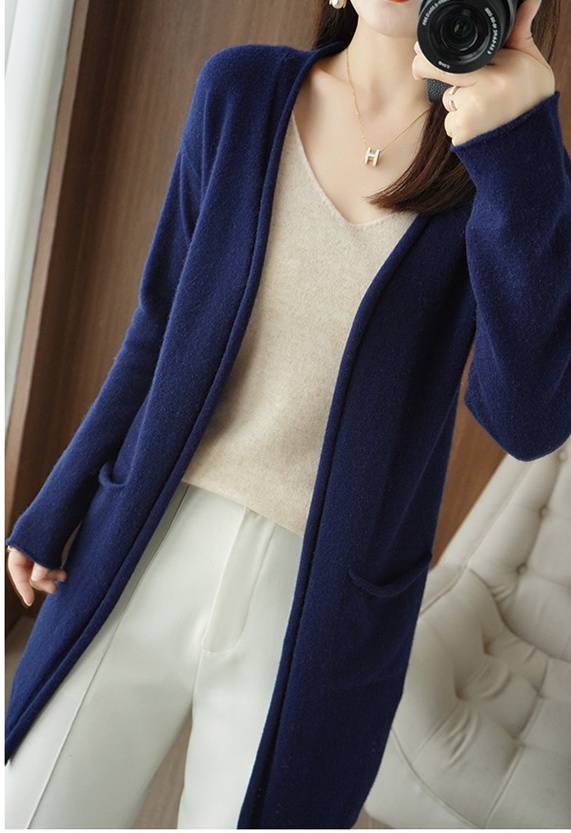 Autumn and winter lazy sweater long cardigan
