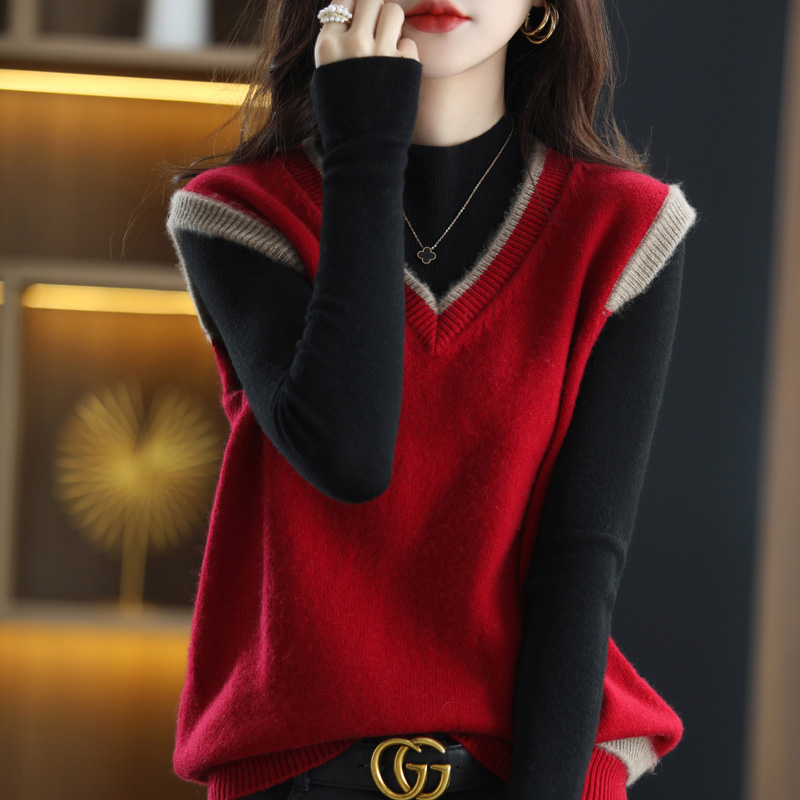 Autumn and winter waistcoat sweater for women