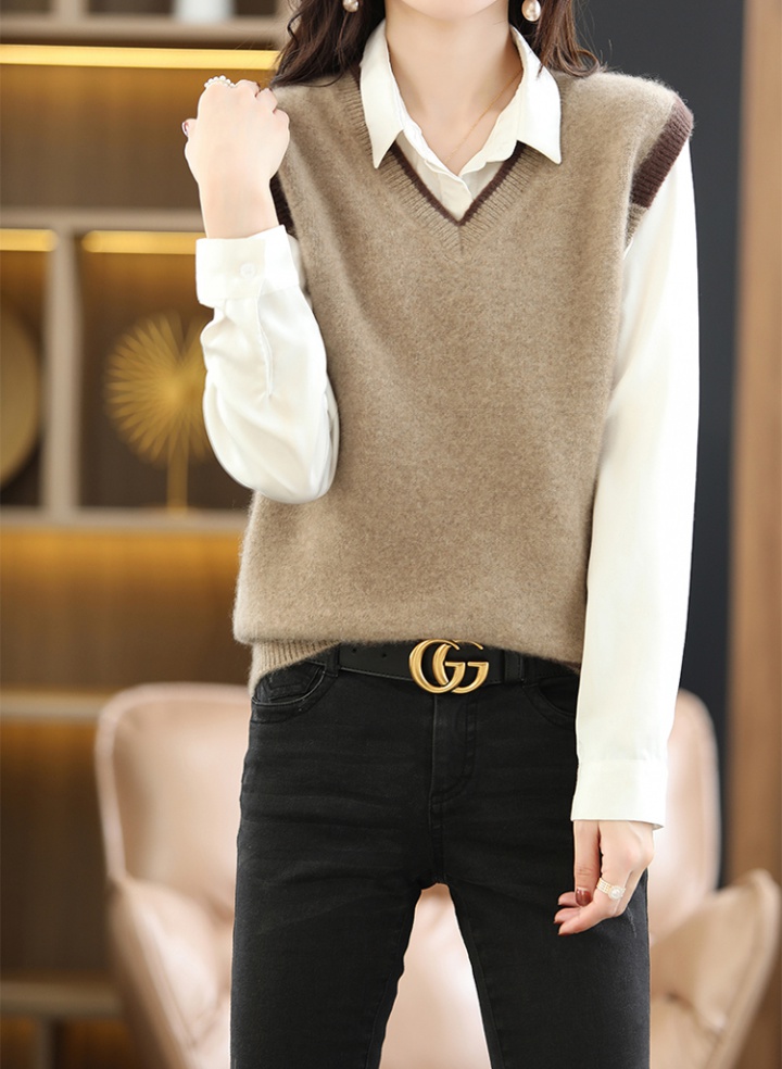 Autumn and winter waistcoat sweater for women