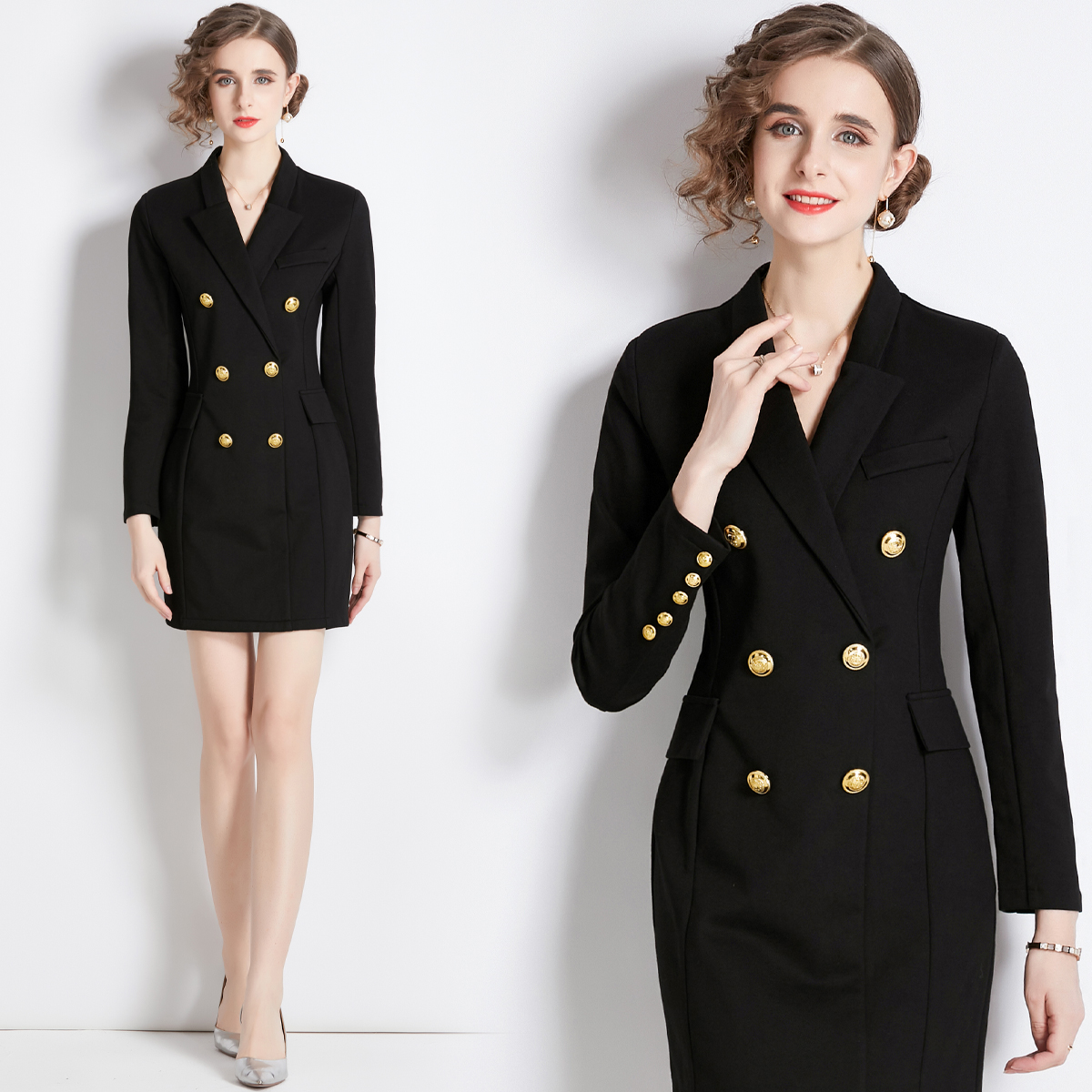 Slim France style dress cotton rome business suit