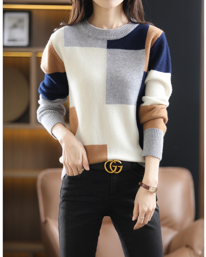 Wool inside the ride sweater knitted bottoming shirt