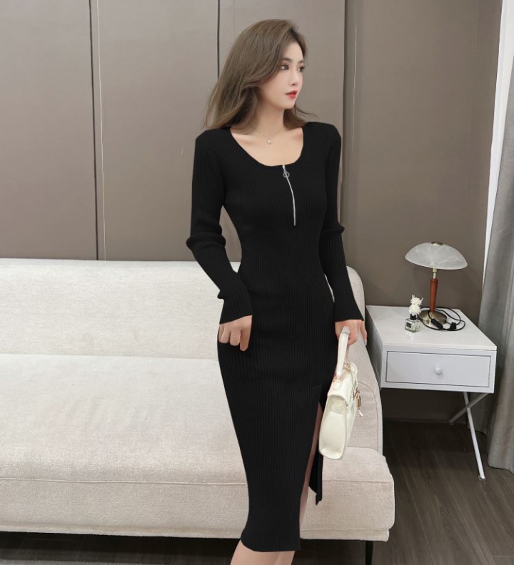 Sexy package hip autumn and winter bottoming dress for women