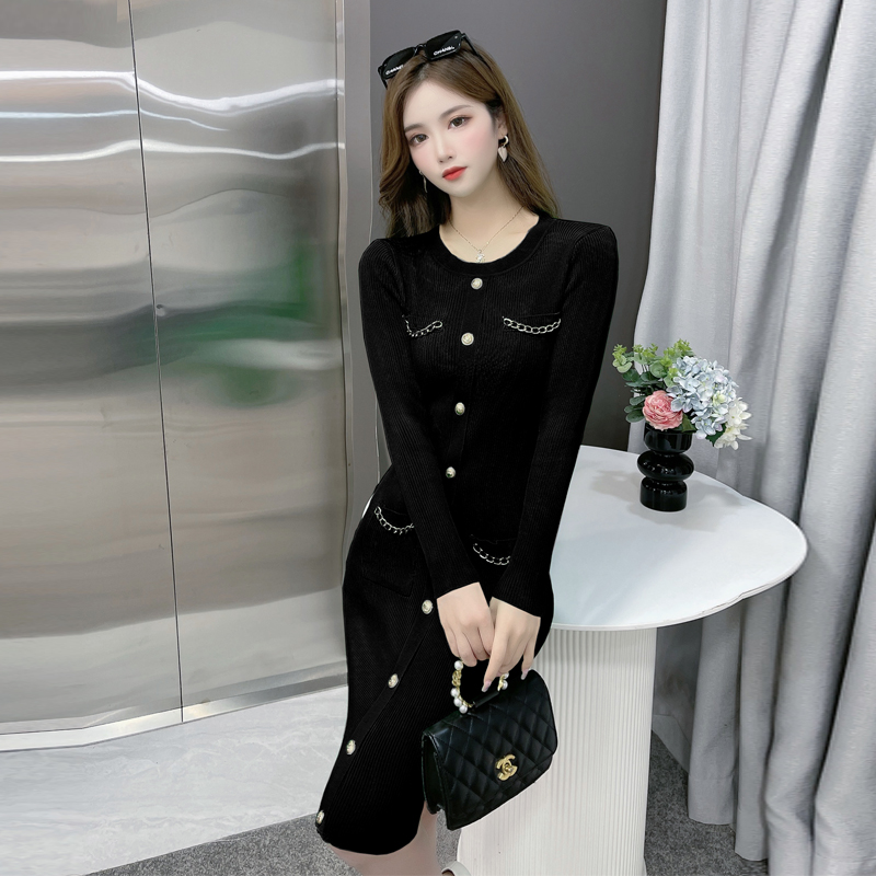 Tight bottoming sweater knitted autumn and winter dress