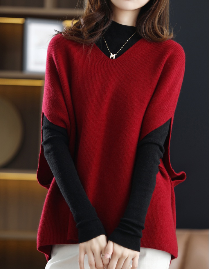 Knitted sleeveless waistcoat pure Casual sweater for women