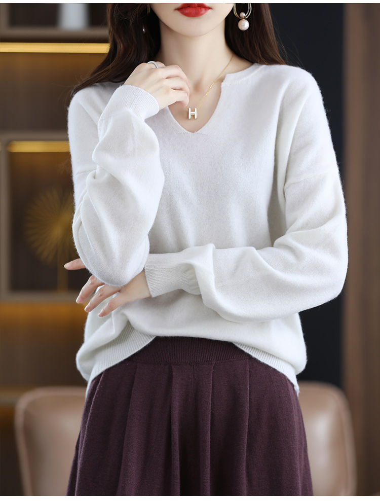 Cashmere lazy bottoming shirt loose sweater for women