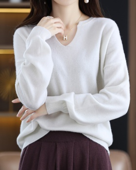 Cashmere lazy bottoming shirt loose sweater for women