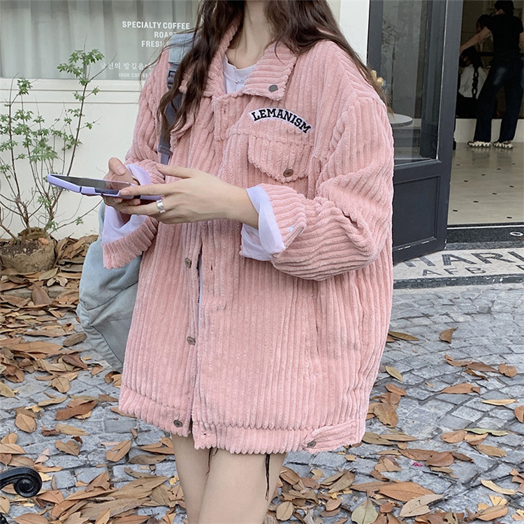 Velvet jacket loose Korean style tops for women