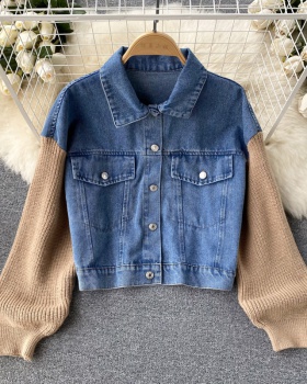 Autumn and winter mixed colors cardigan loose jacket for women