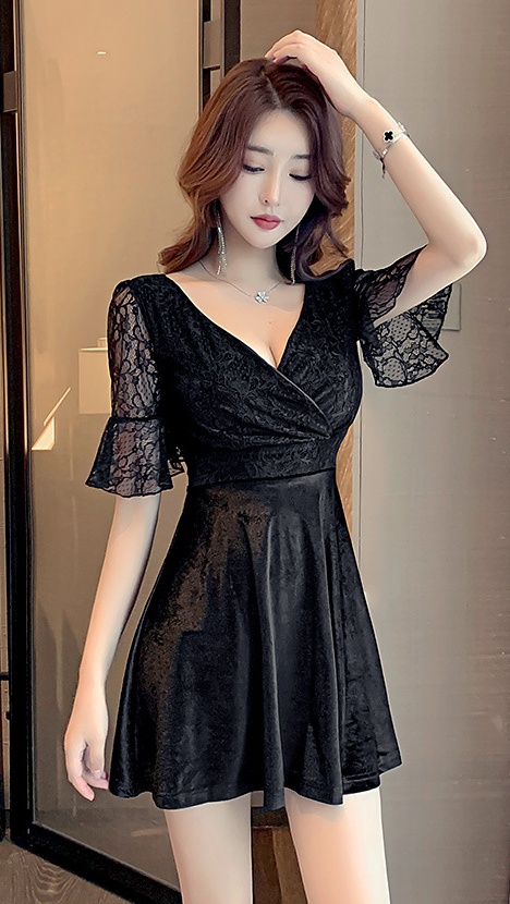 Cover belly temperament slim sexy dress for women