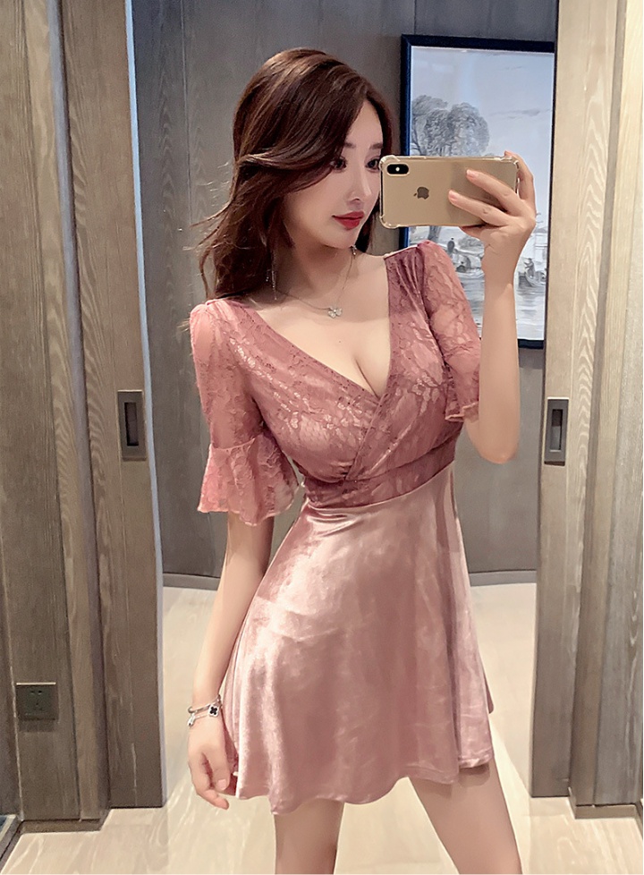 Cover belly temperament slim sexy dress for women