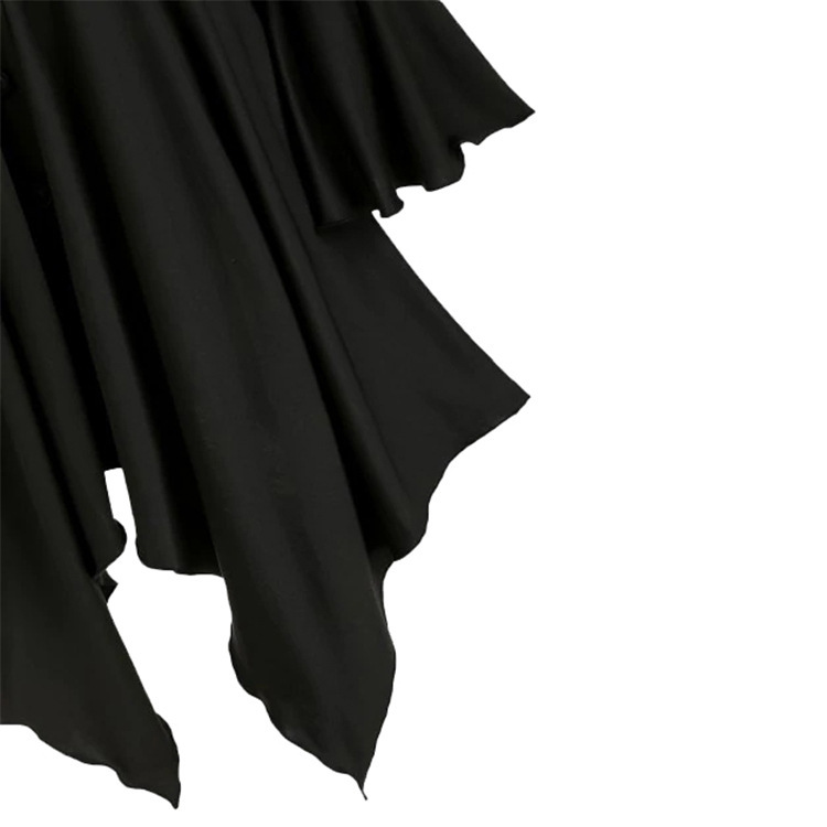 Lotus sleeve European style cloak cardigans dress for women