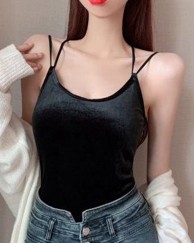 Beauty back sling hollow vest bottoming cross tops