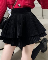 Cake velvet skirt high waist short skirt for women