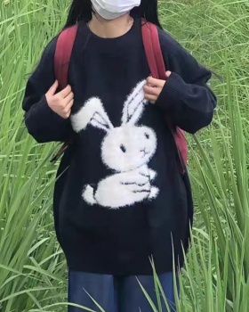 Rabbit fur autumn sweater