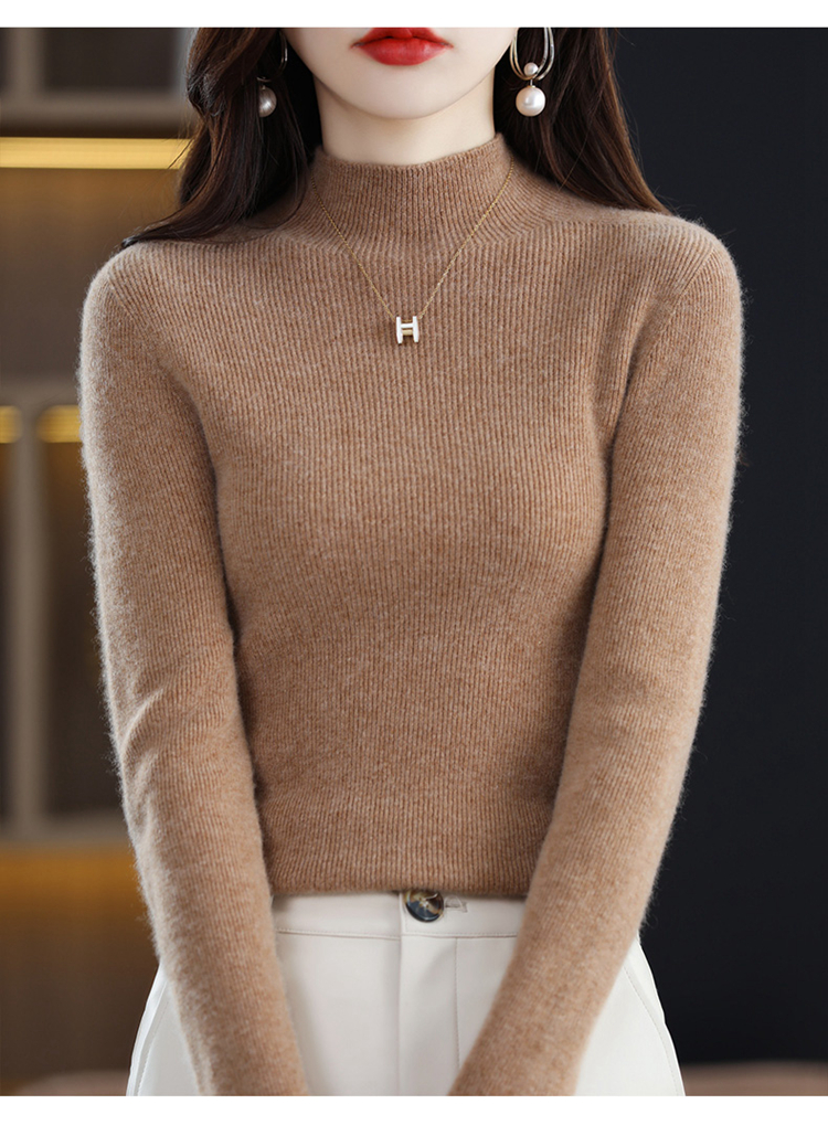 Knitted shirts cashmere sweater for women