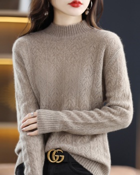 Knitted bottoming shirt hollow shirts for women