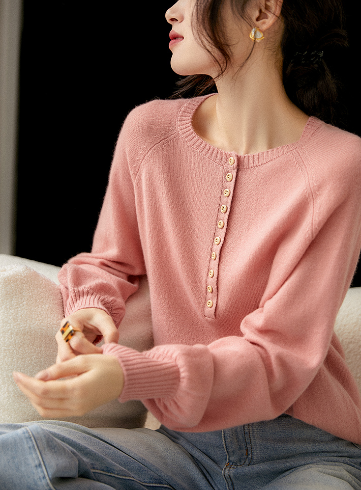 Wool elegant pullover knitted Western style cashmere shirts