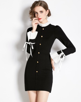France style slim fashion and elegant rome cotton dress