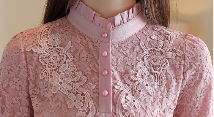 Long sleeve bottoming shirt lace tops for women