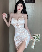 Package hip tight sexy satin hollow sling dress
