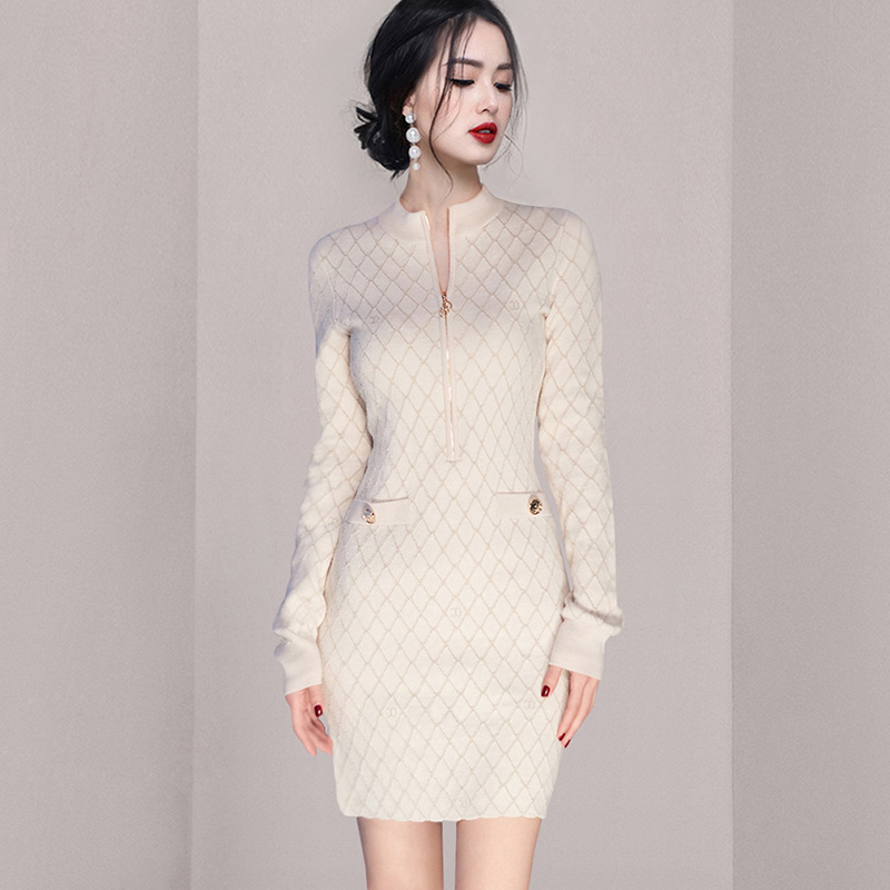 Bottoming sweater dress European style dress