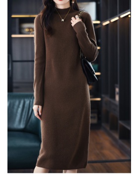 Exceed knee thermal dress all-match sweater dress for women