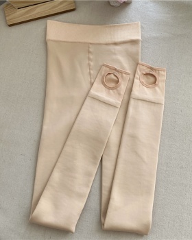 Nude color artifact thick leggings for women