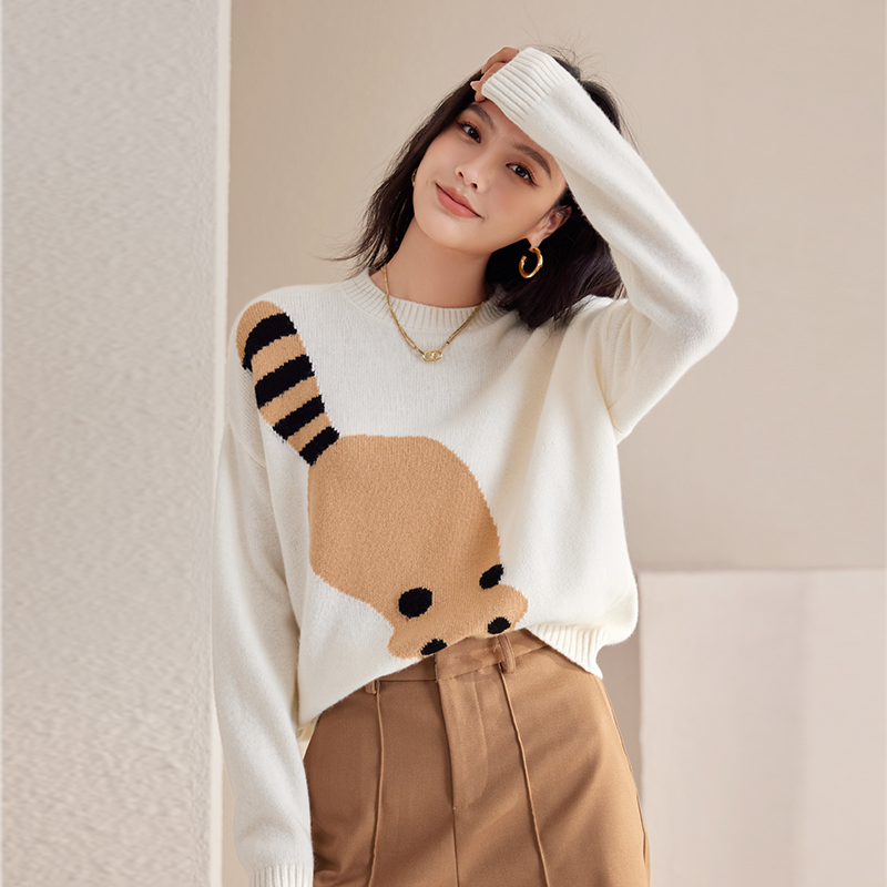 Pullover autumn and winter loose round neck sweater