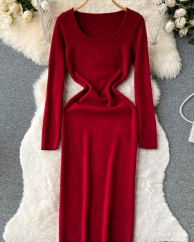 Package hip knitted dress sexy sweater dress for women