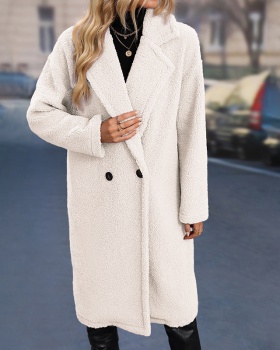 Long woolen woolen coat pure coat for women