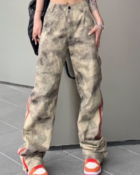 Many pocket Casual camouflage thin work pants for men