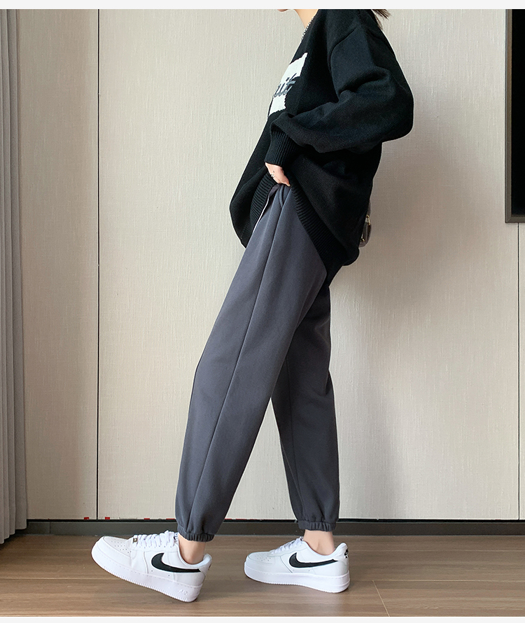 Casual autumn and winter complex sweatpants for women