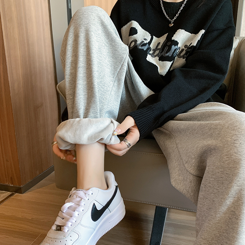 Autumn and winter loose complex Casual sweatpants for women