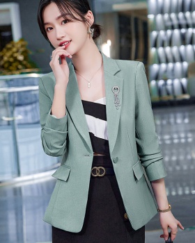 Temperament fashion business suit stripe coat 2pcs set