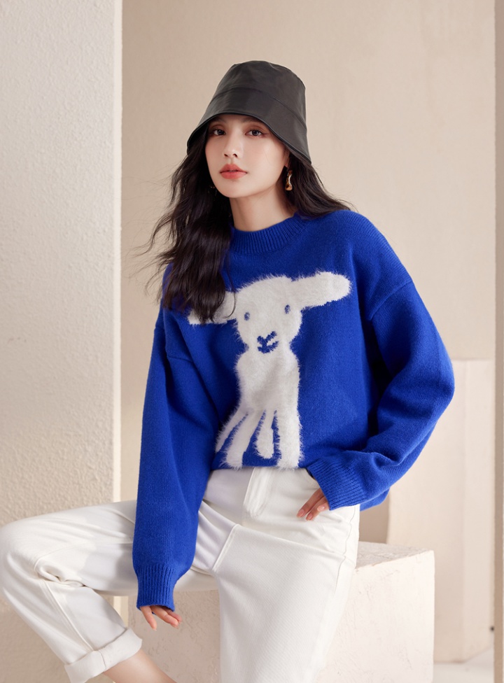 Lazy loose pullover sweater for women
