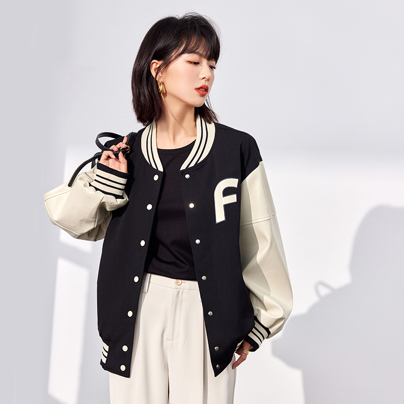 Autumn and winter retro jacket college style coat for women