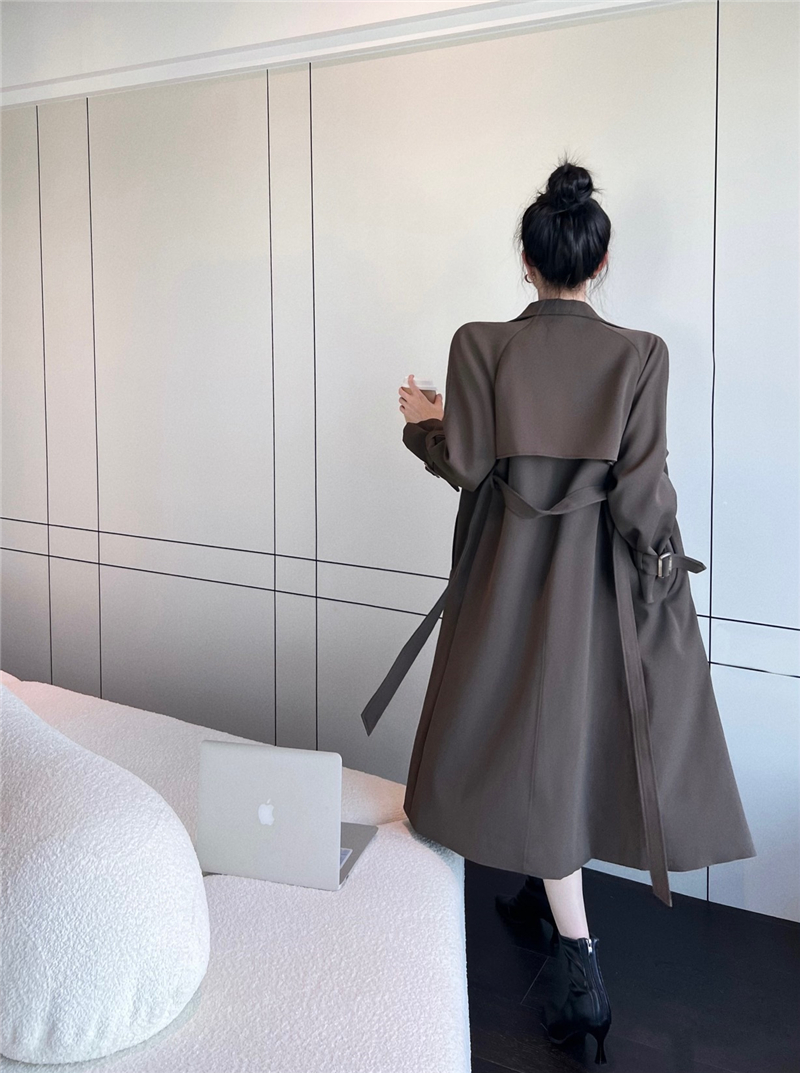 British style temperament coat long overcoat for women